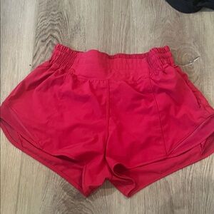 lululemon athletica Vibrant Red Athletic Shorts